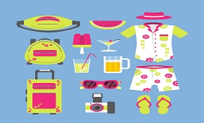 14 color summer vacation supplies v